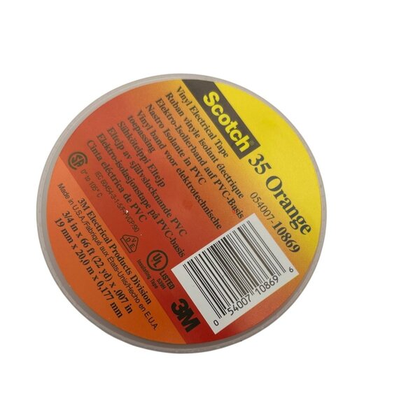 Scotch 35 Electrical Tape 3/4" X 66 Set 1: Yellow Brown White 2: Orange Red READ - Picture 8 of 16